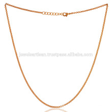 Yellow Gold Plated & 16 Inch Brass Chain Jewelry Available at Payable Price